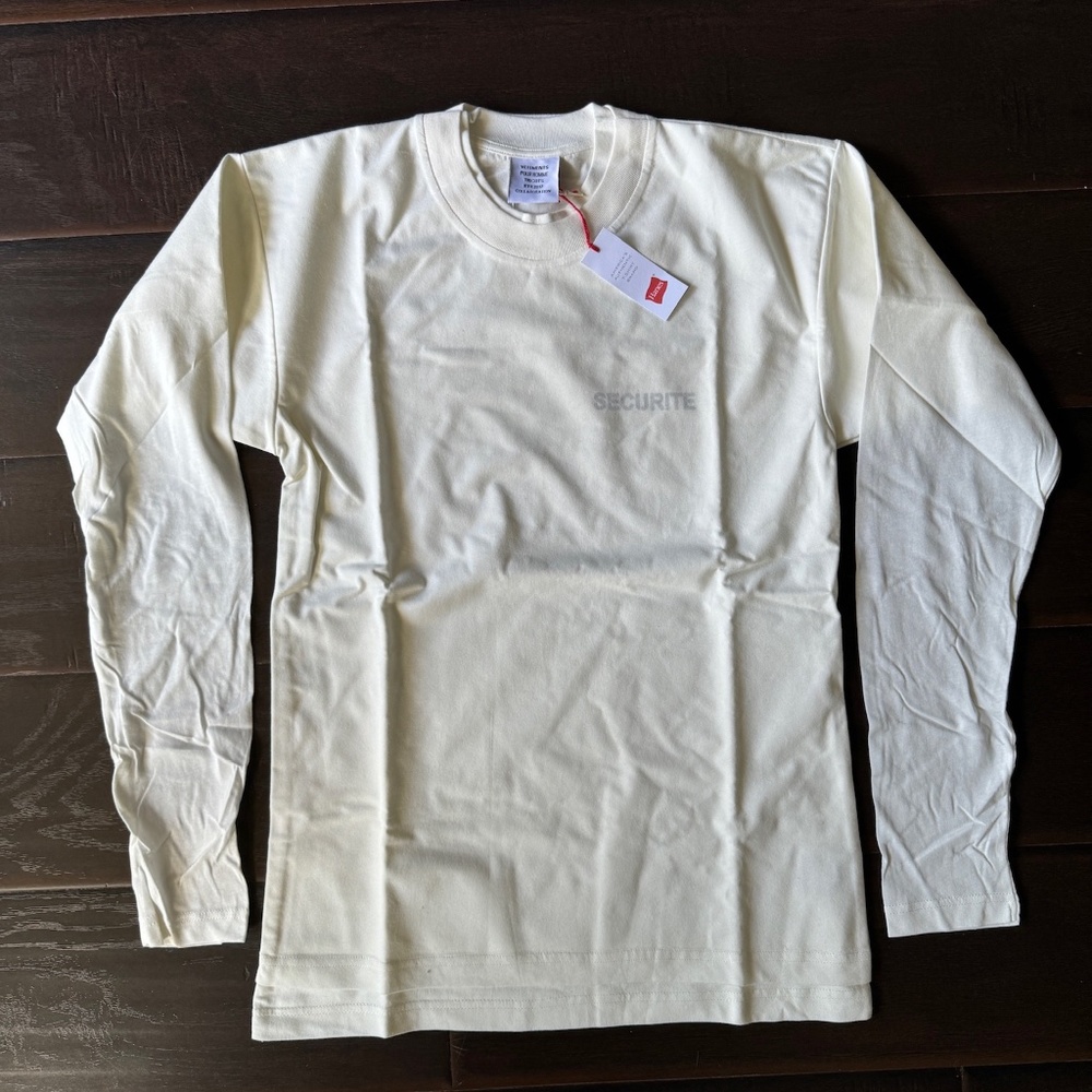 Vetements - White Hanes Edition Fitted Double 'Securite' T-Shirt